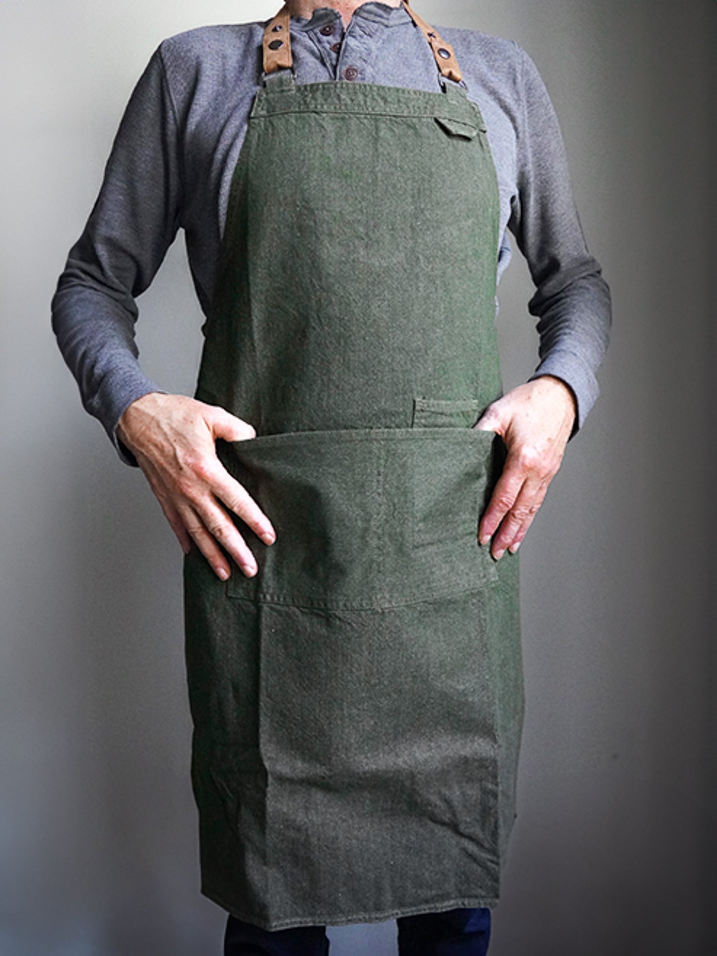 Tablier à bavette en jean