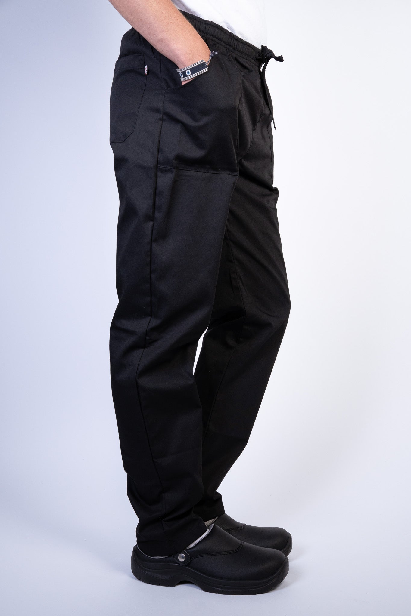 Pantalon de cuisine mixte noir