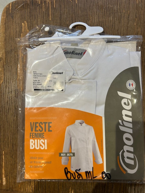 Veste de cuisine pour femme manche longue