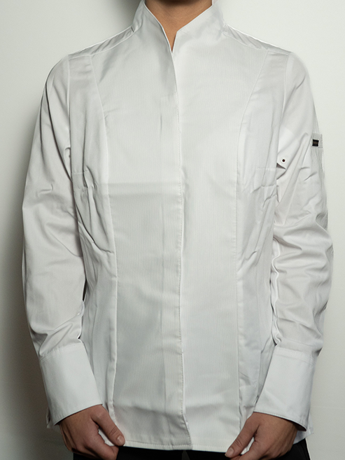 Veste de cuisine femme premium manches longues
