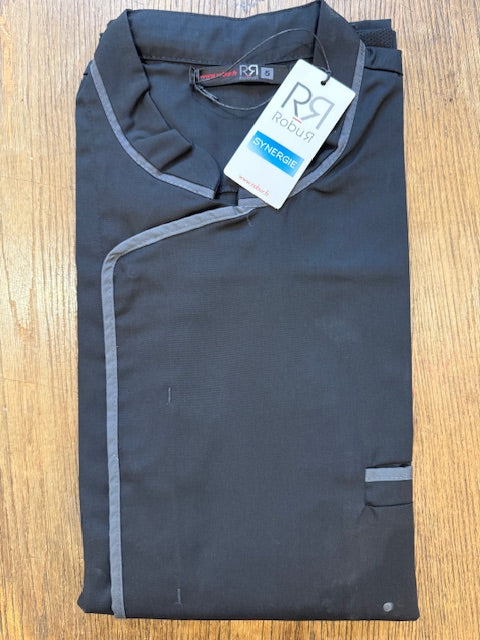 Veste de cuisine homme manches courtes noire