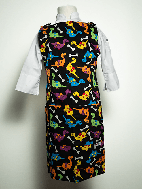 Tablier de cuisine enfant motif "dynosaures"