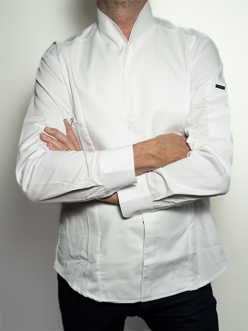 Veste de cuisine homme premium manches longues