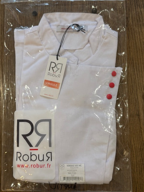 Veste de cuisine femme, fermeture fantaisie