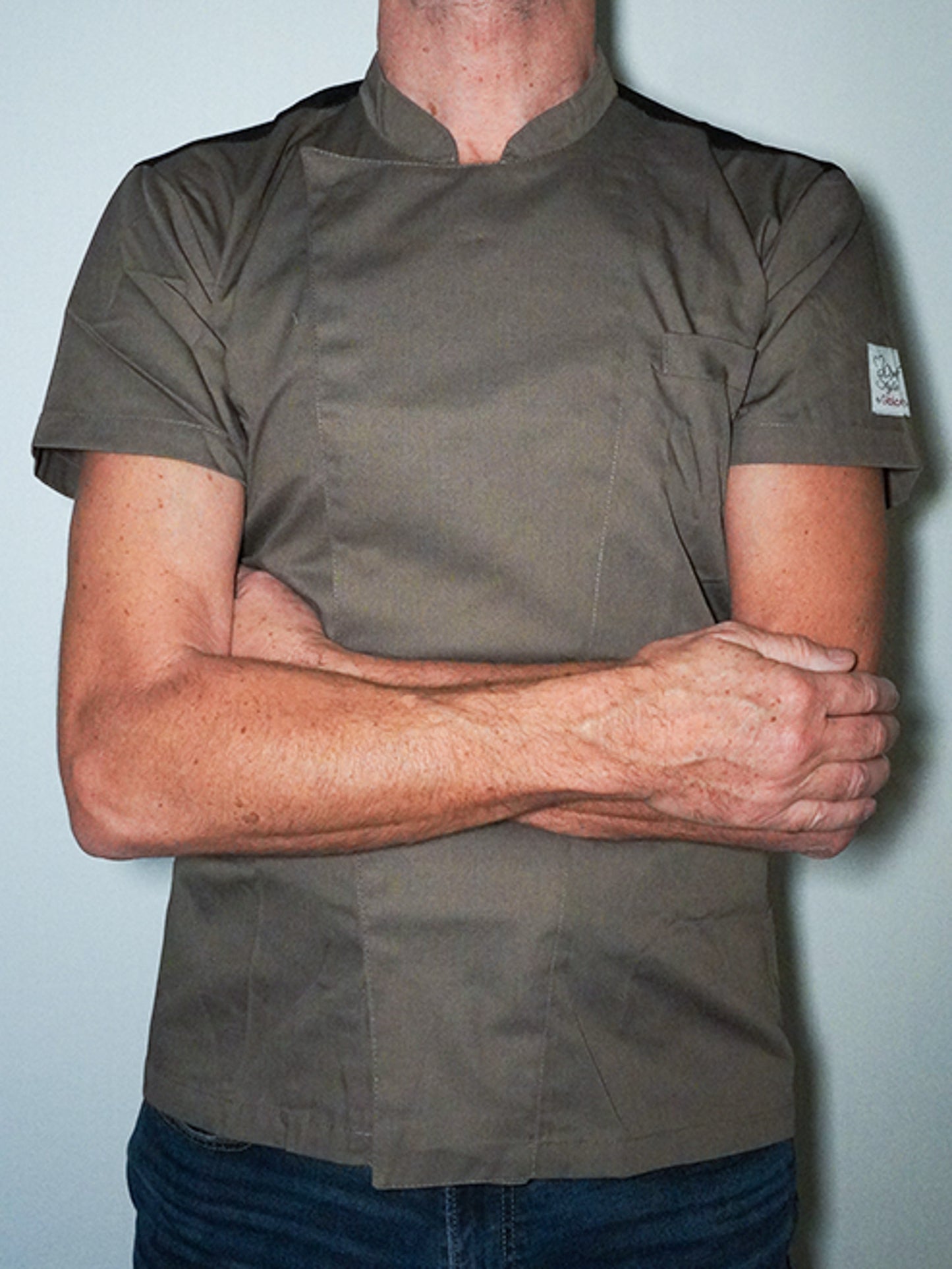 Veste de cuisine manche courte, pour homme