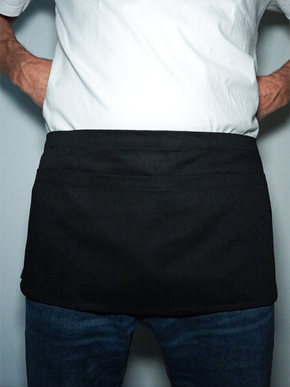 Tablier de barman court noir