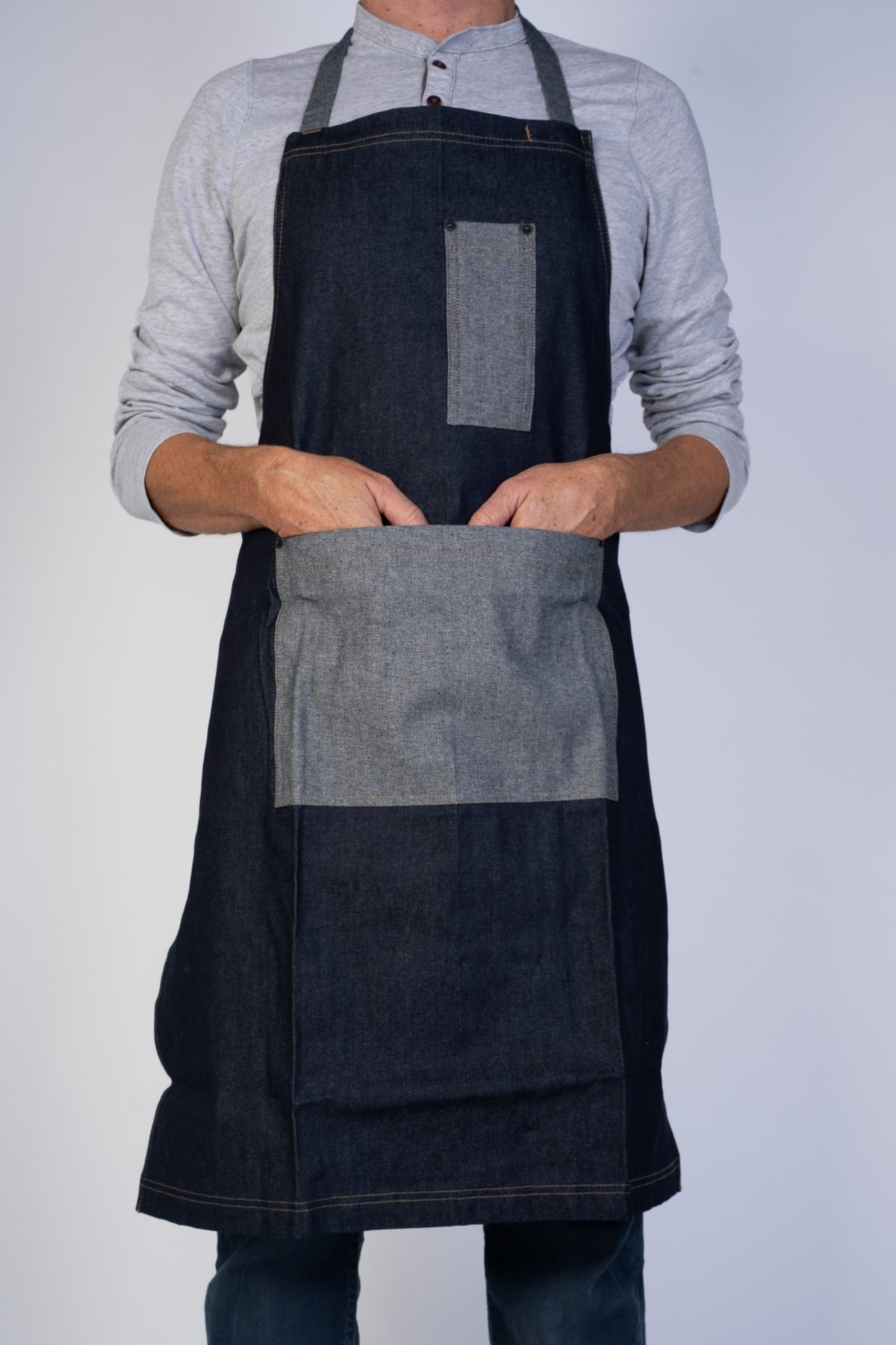 Tablier de cuisine à bavette Denim