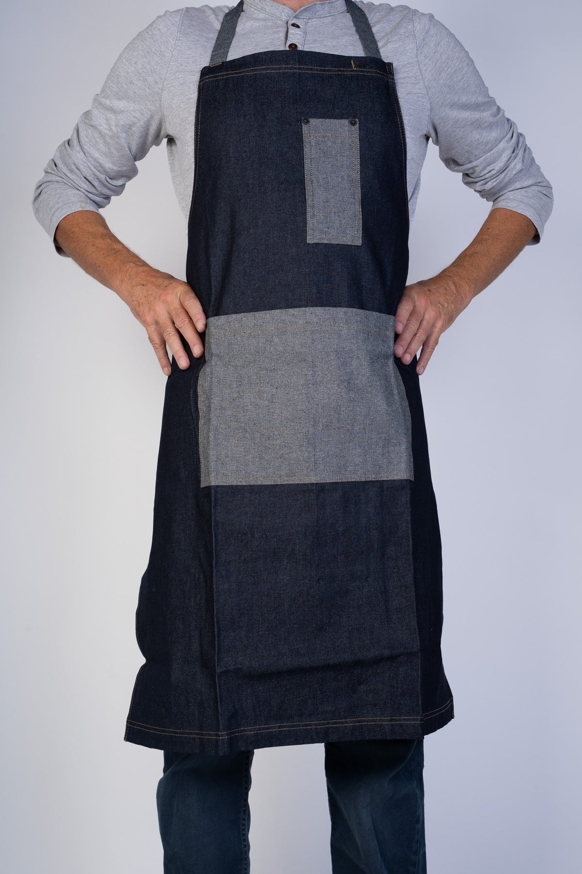Tablier de cuisine à bavette Denim