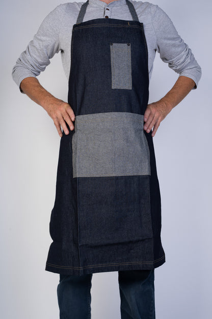 Tablier de cuisine à bavette Denim