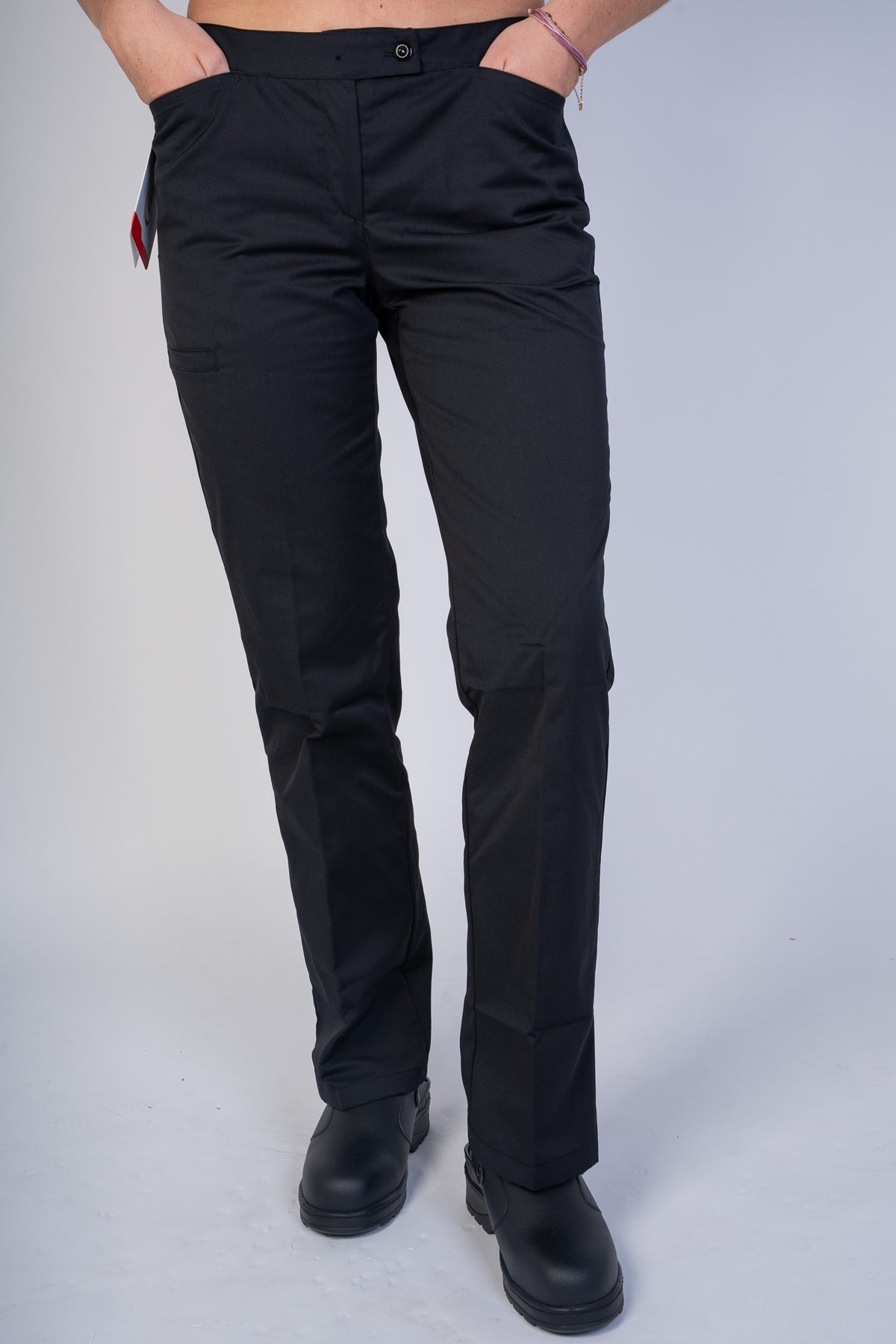 Pantalon de cuisine noir pour femme