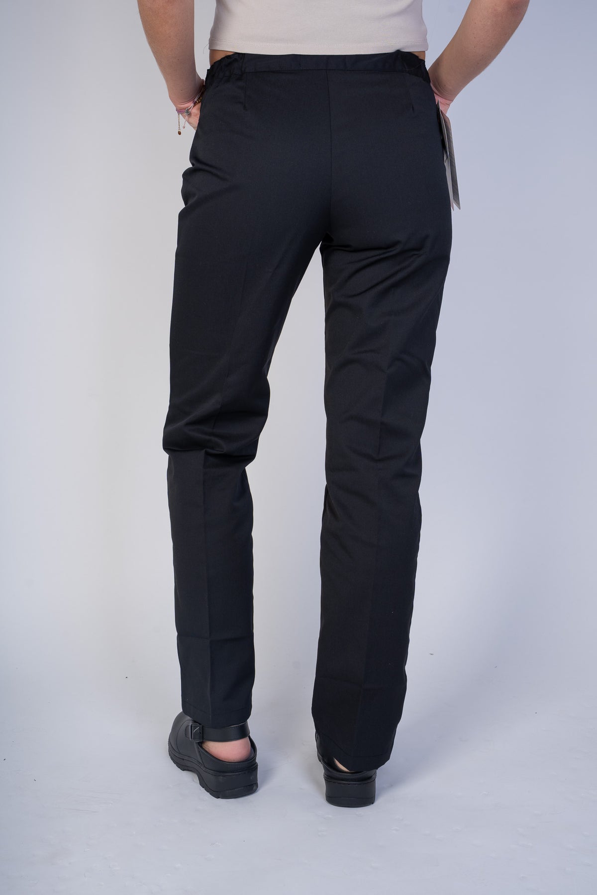 Pantalon de cuisine noir pour femme