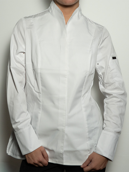Veste de cuisine femme premium manches longues