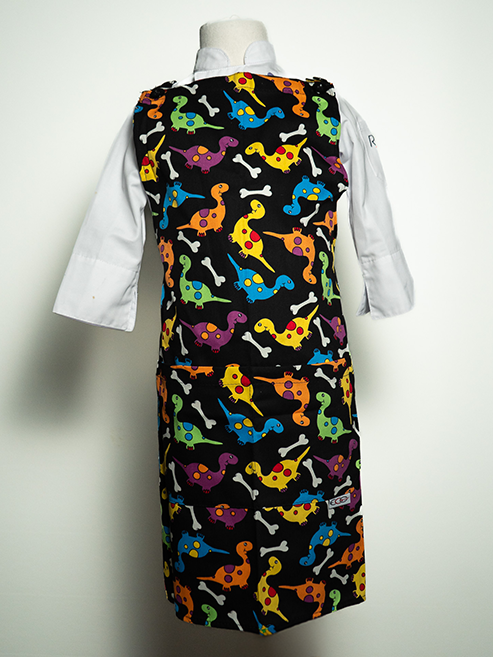 Tablier de cuisine enfant motif "dynosaures"