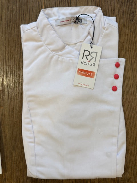 Veste de cuisine femme, fermeture fantaisie