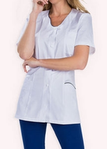 Blouse paramédicale blanche pour femme