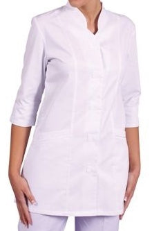 Blouse de travail blanche pour femme