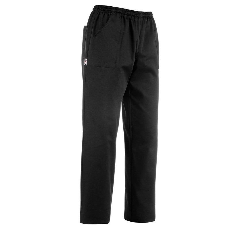 Pantalon de cuisine noir unisexe