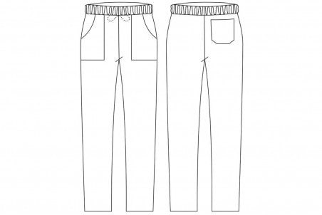 Pantalon de cuisine noir unisexe