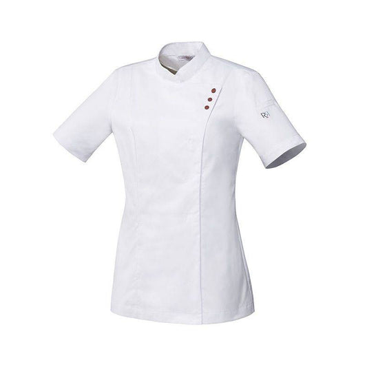 Veste de cuisine femme, fermeture fantaisie